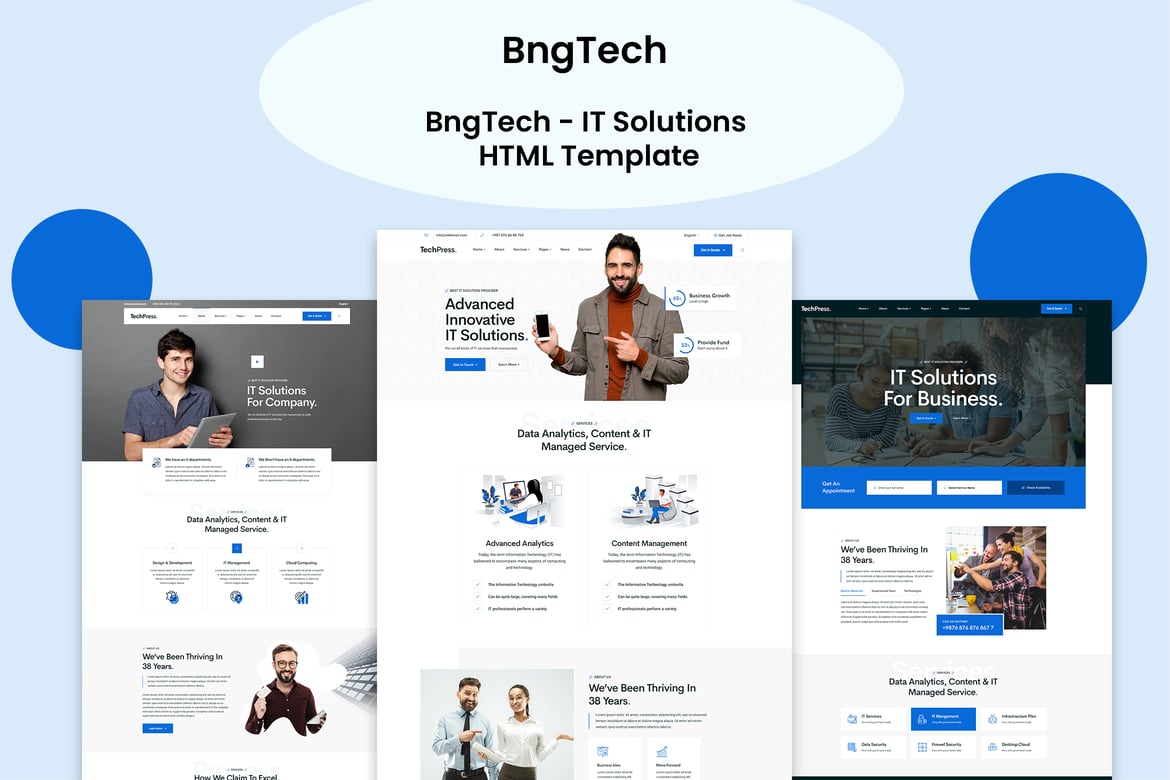 TechBuzz - Template Website Solusi IT yang Modern dan Responsif
