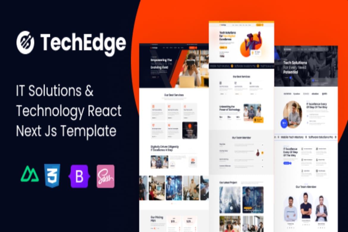 TechEdge - Template Website Vue Nuxt Js untuk Solusi IT yang Modern dan Profesional
