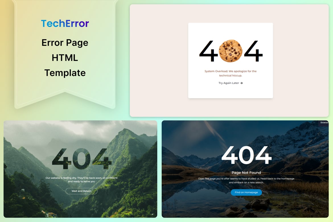 TechError - Template HTML Halaman Error yang Efektif