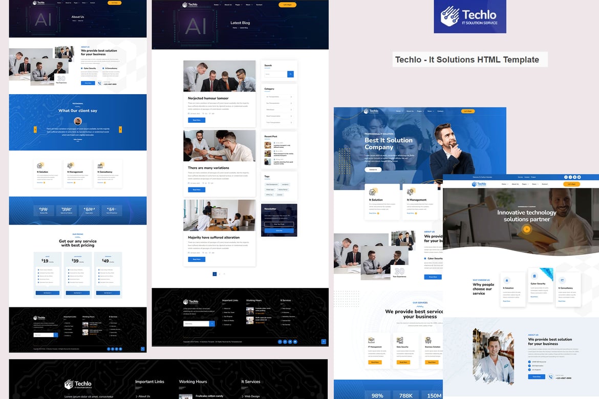 Techlo - Template Website Solusi IT yang Modern
