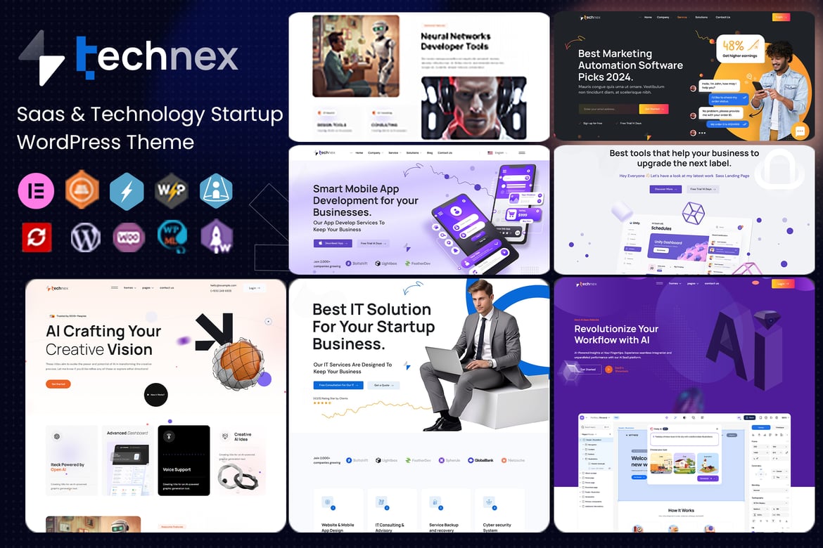 Tema WordPress Teknologi Terbaik - Technex