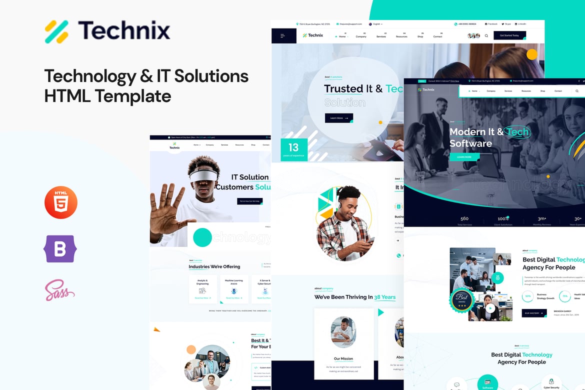 Technix - Template Website Solusi Teknologi & IT yang Responsif