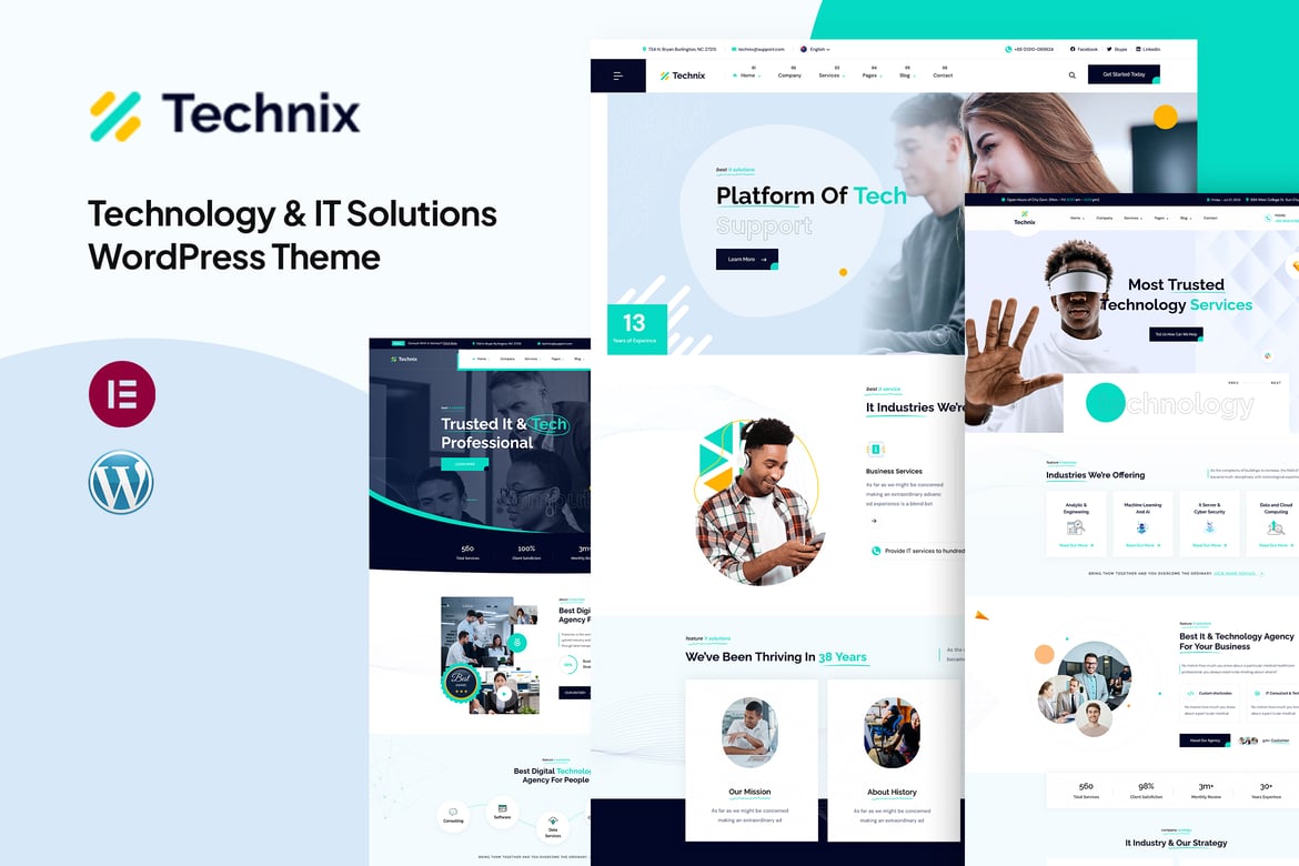 Tema WordPress Technix - Solusi Teknologi & IT yang Menarik