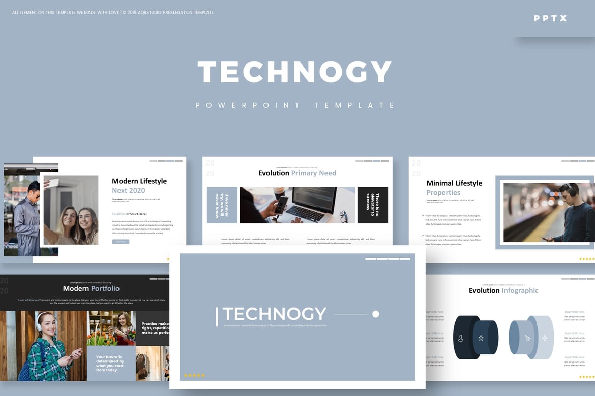 Template PowerPoint Technogy - Solusi Presentasi Multiguna