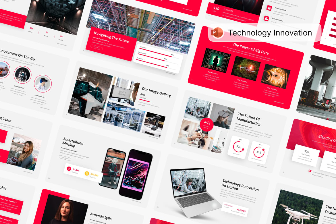 Template Presentasi Inovasi Teknologi yang Menarik