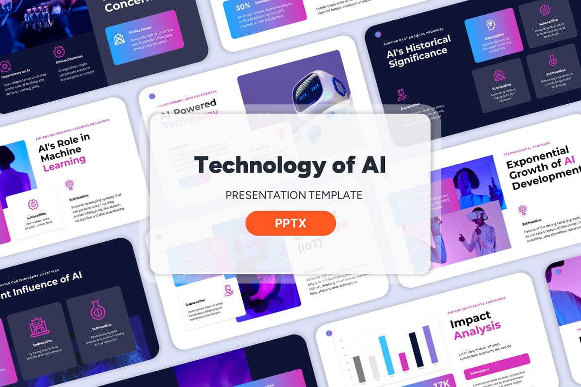 Template Presentasi Teknologi AI yang Inovatif