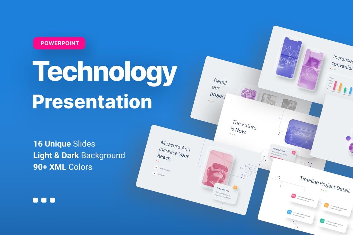 Template PowerPoint Teknologi yang Menarik dan Profesional