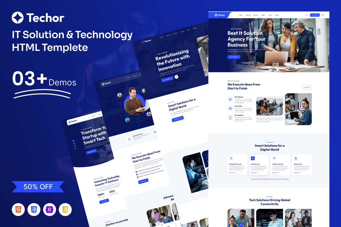 Techor - Template Website Solusi IT dan Teknologi yang Serbaguna