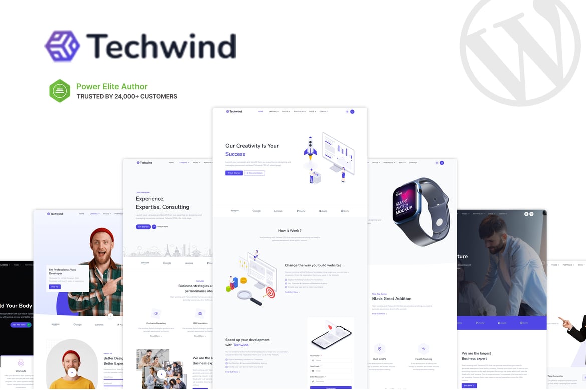 Techwind - Tema WordPress Serbaguna untuk Aplikasi dan Startup Teknologi