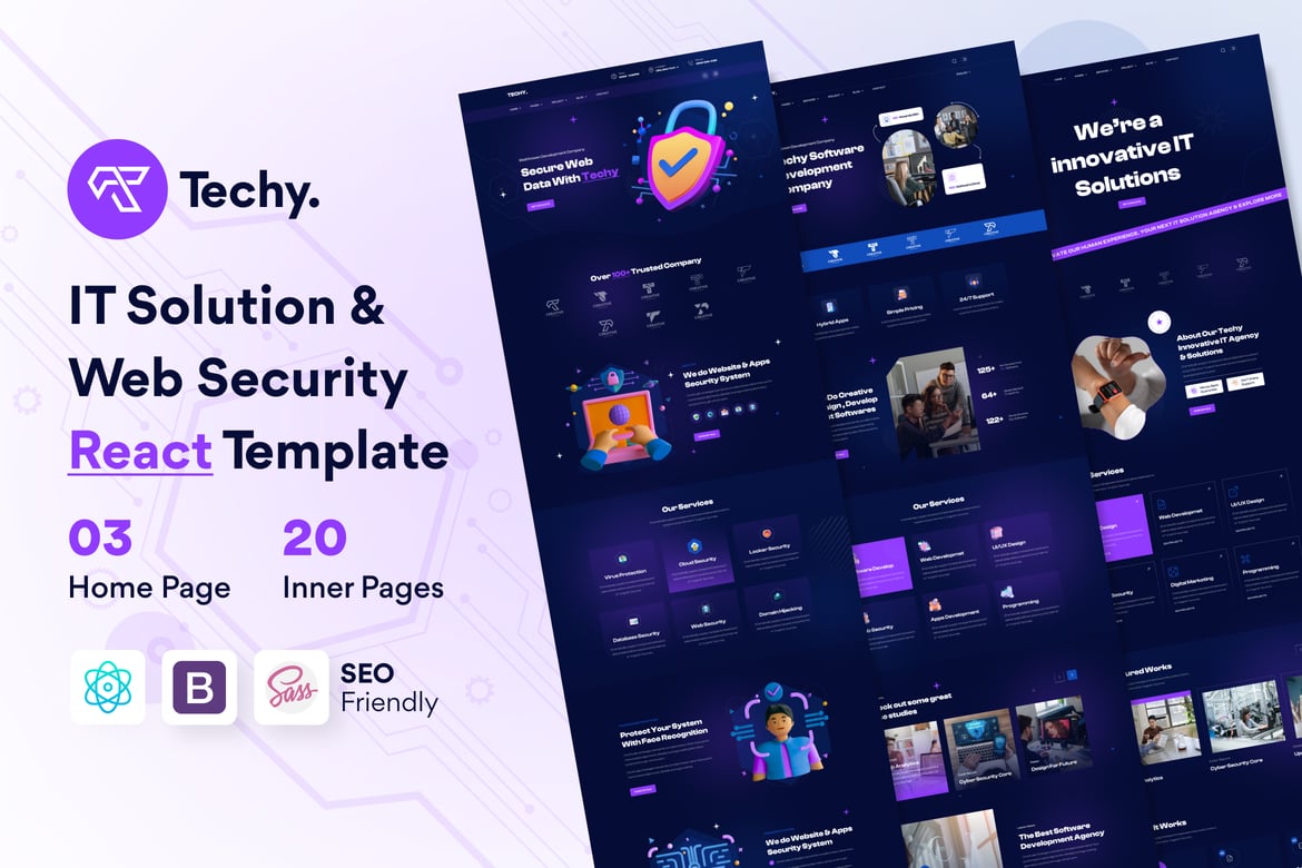 Template Web Techy – Solusi IT dan Keamanan Digital yang Modern
