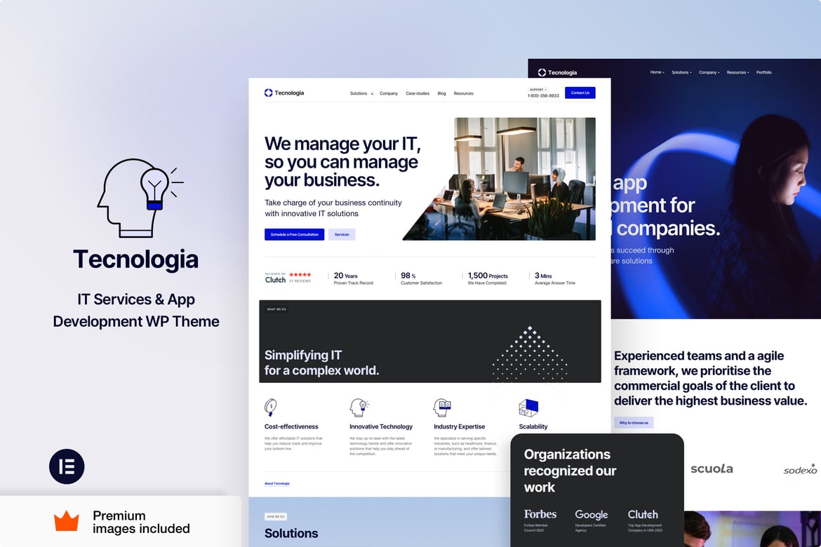 Tema WordPress Teknologi - Solusi SaaS Canggih untuk Bisnis Anda