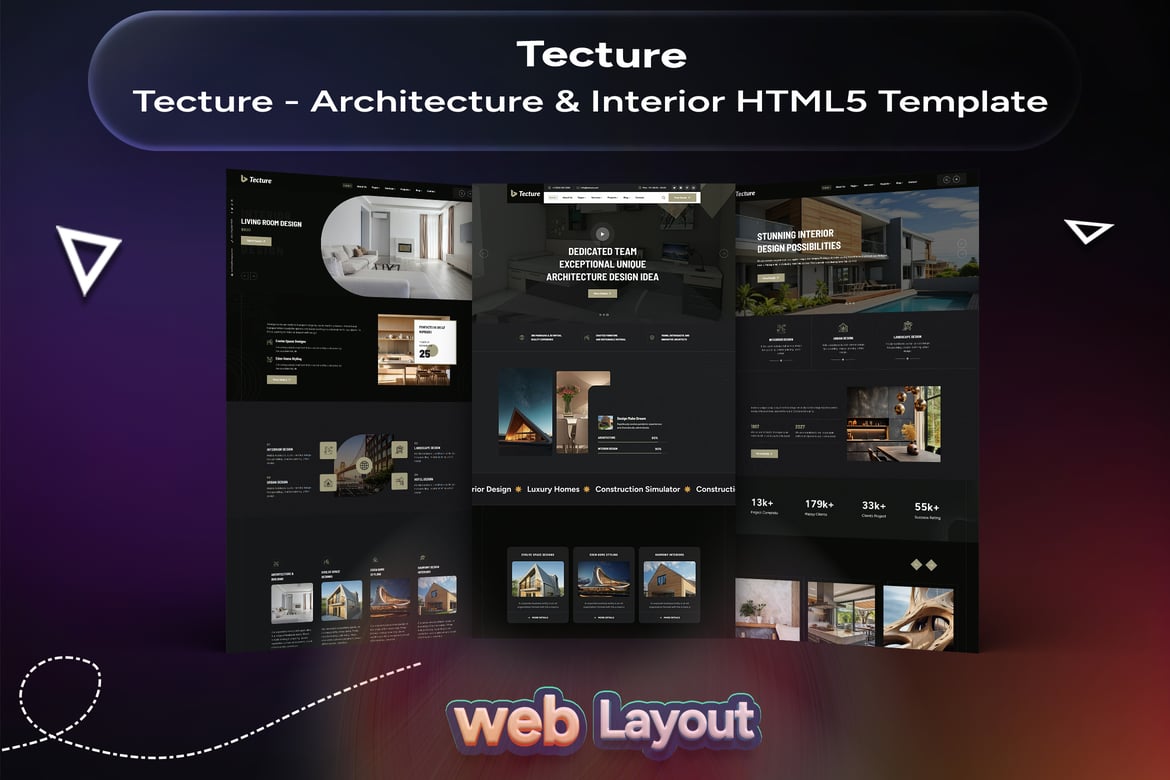 Tecture - Template Website Arsitektur & Interior HTML5 Modern