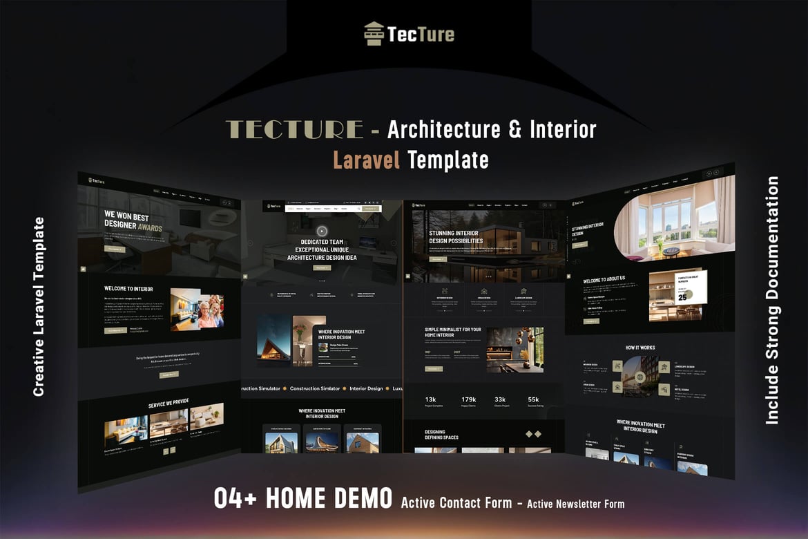 Tecture - Template Web Arsitektur & Interior Modern