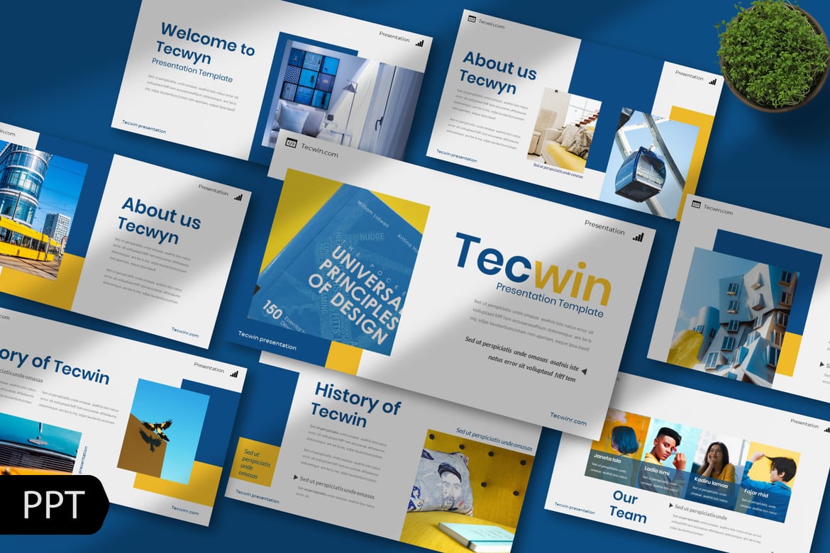 Template PowerPoint Kreatif dan Profesional dari Tecwin