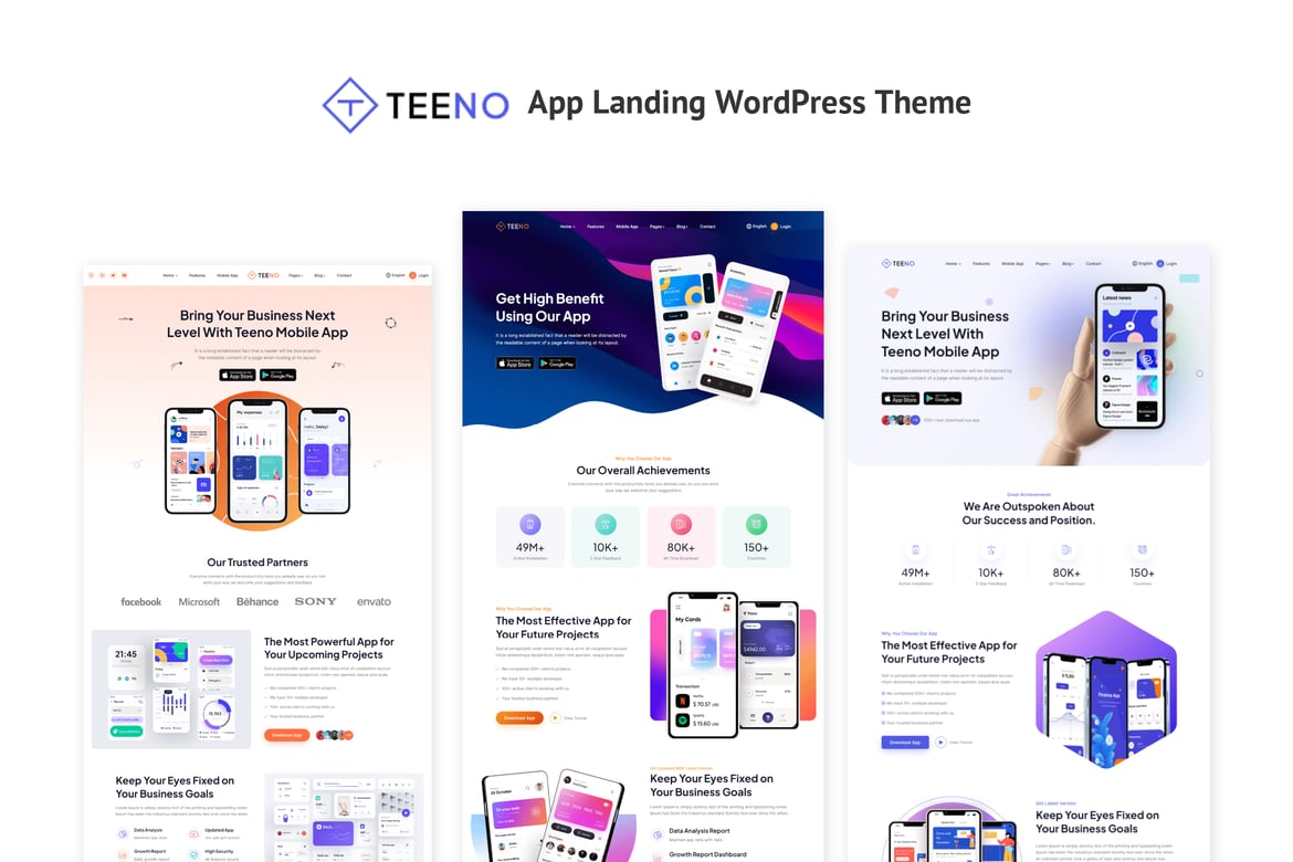 Teeno - Tema WordPress Landing Page Terbaik untuk Aplikasi Anda