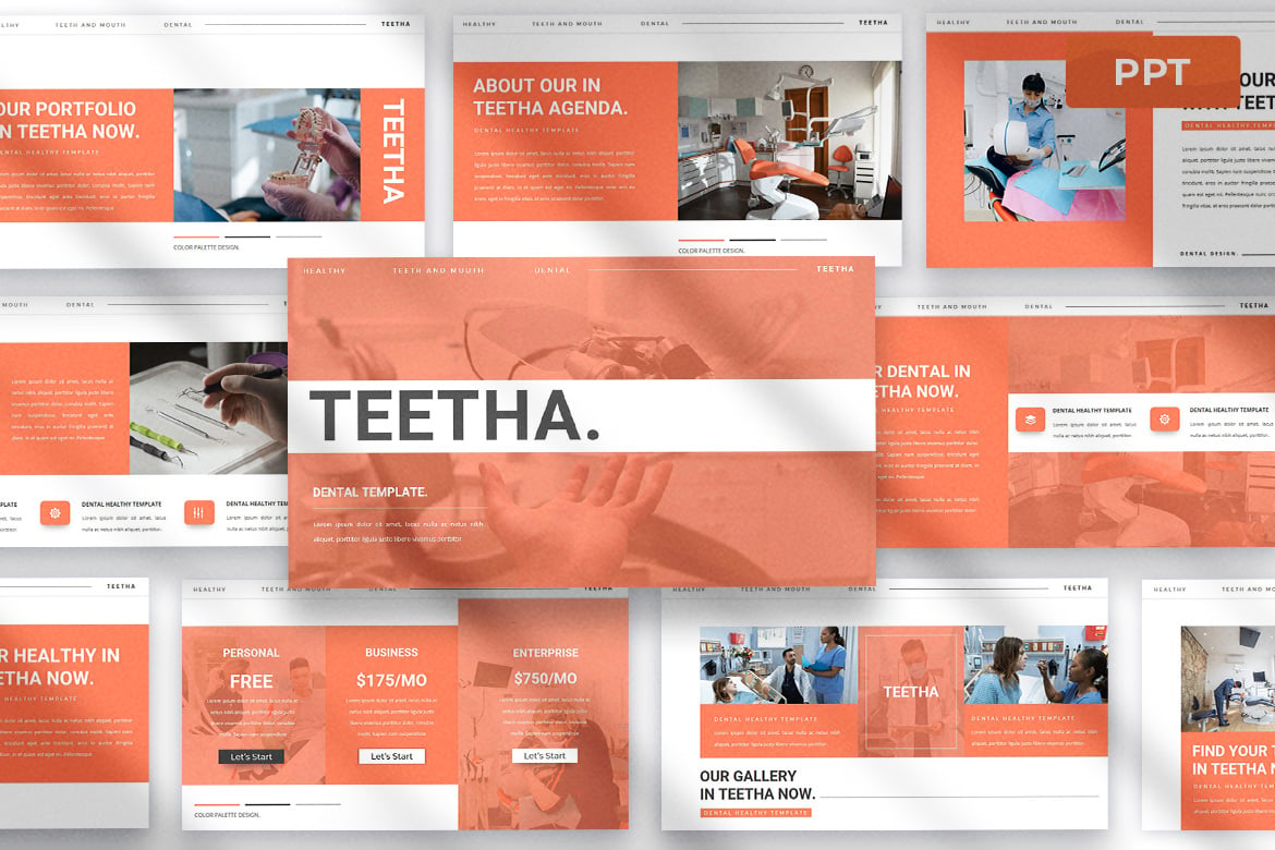 Template Presentasi PowerPoint Teetha yang Modern dan Profesional