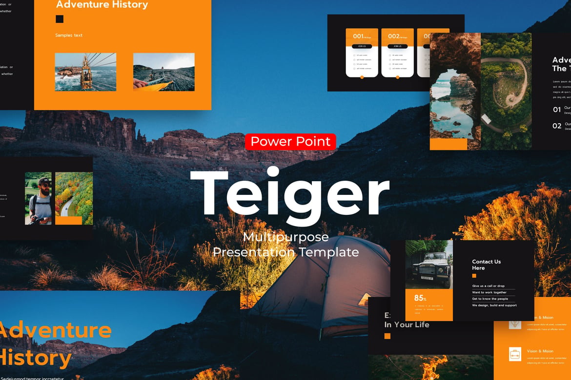 Teiger - Template PowerPoint Serbaguna yang Menarik