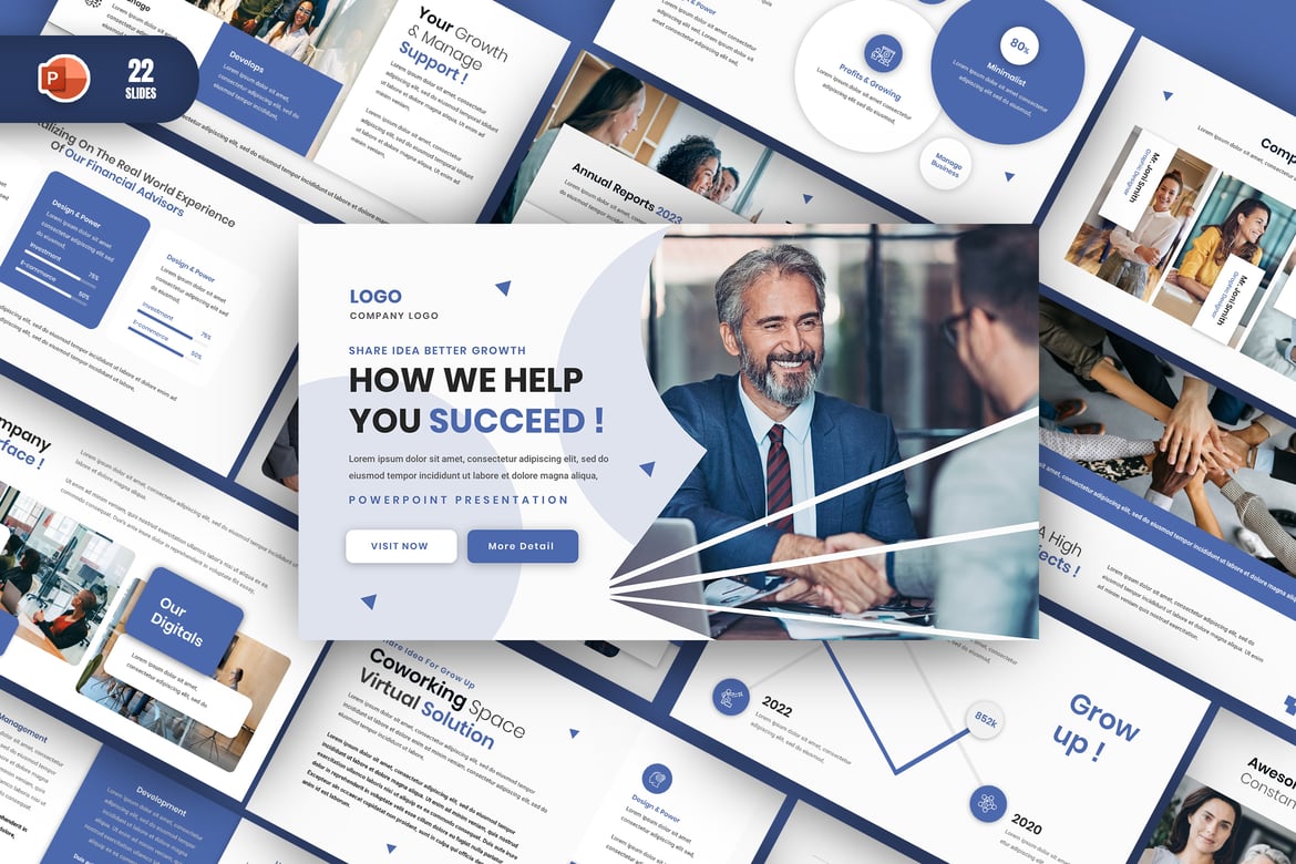 Template PowerPoint Bisnis Tekle yang Menarik dan Profesional