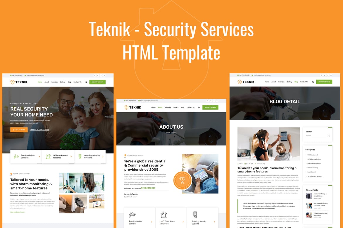 Template Website Teknik - Solusi Keamanan Profesional