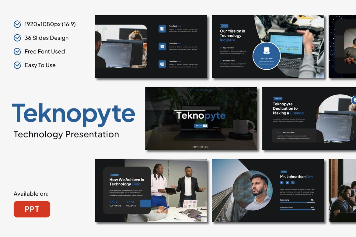 Template Presentasi Teknologi Modern Teknopyte