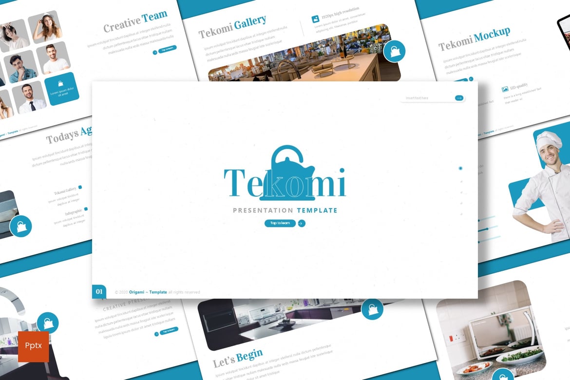 Tekomi - Template Presentasi PowerPoint Kreatif dan Minimalis