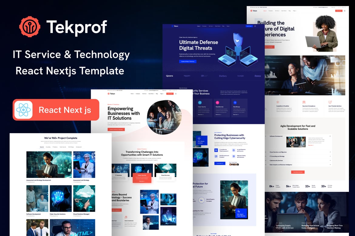 Tekprof - Template Website IT Solusi Modern dengan React NextJs