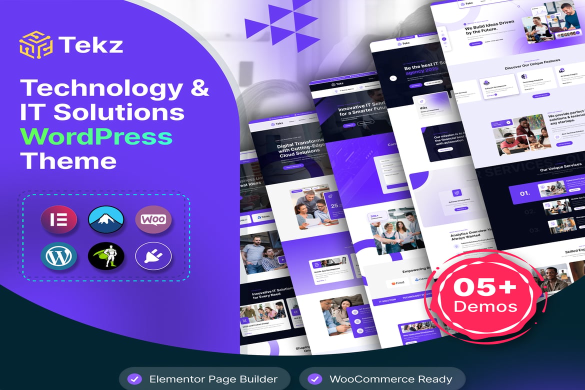 Tekz – Tema WordPress Solusi Teknologi & IT Terbaik