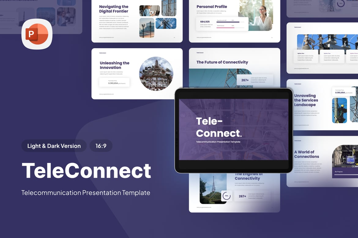 Template Presentasi Telekomunikasi - PowerPoint Menarik dan Efektif