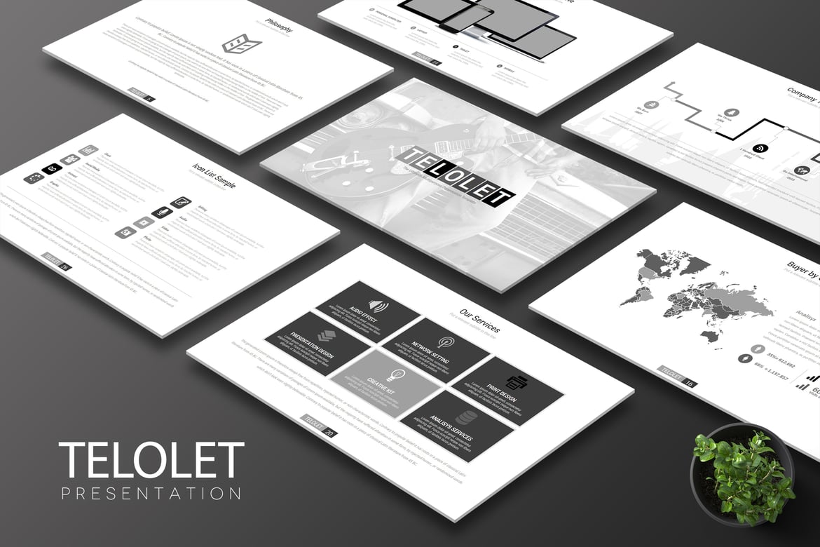 Template Powerpoint Telolet yang Kreatif dan Profesional