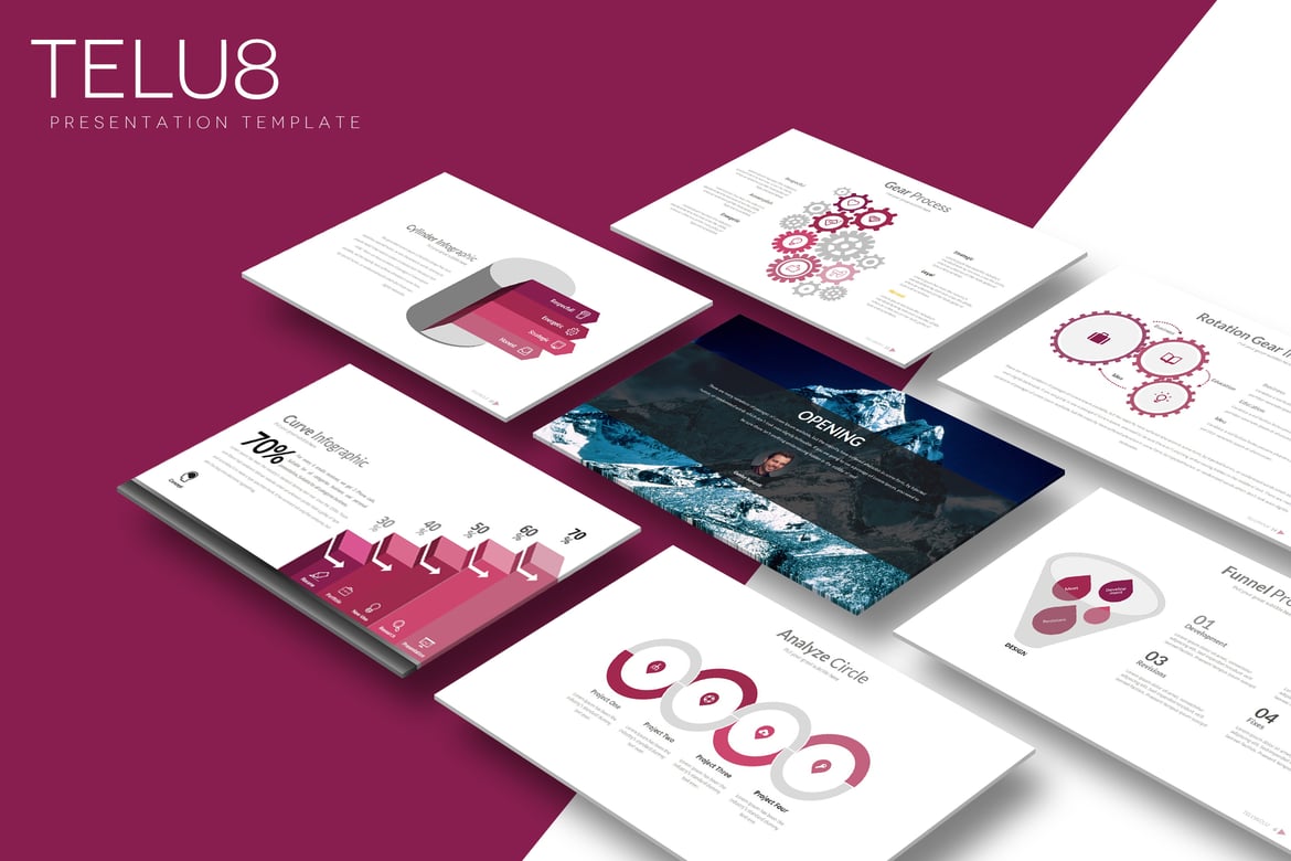 Telu8 - Template Presentasi PowerPoint Kreatif