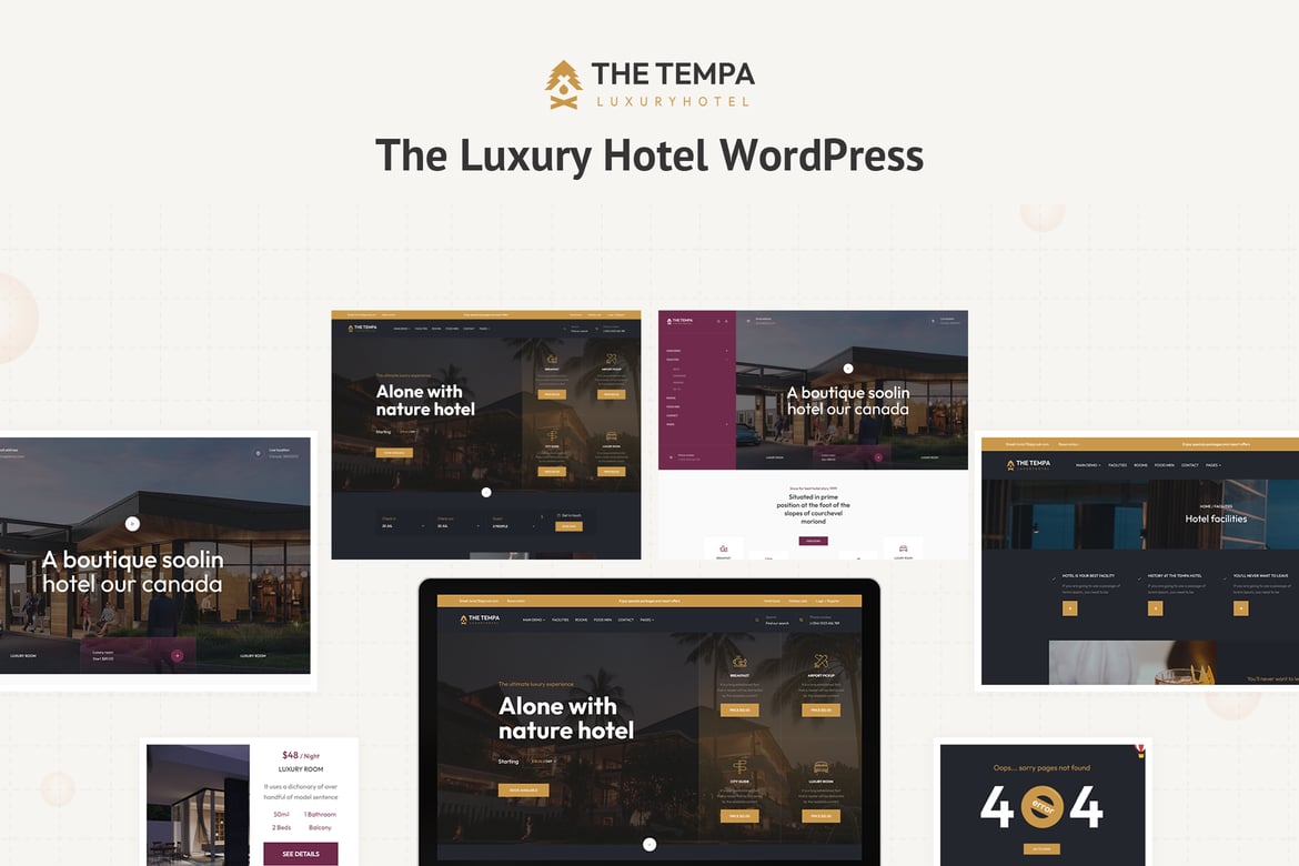 Tempa - Tema WordPress Hotel Mewah untuk Booking yang Sempurna