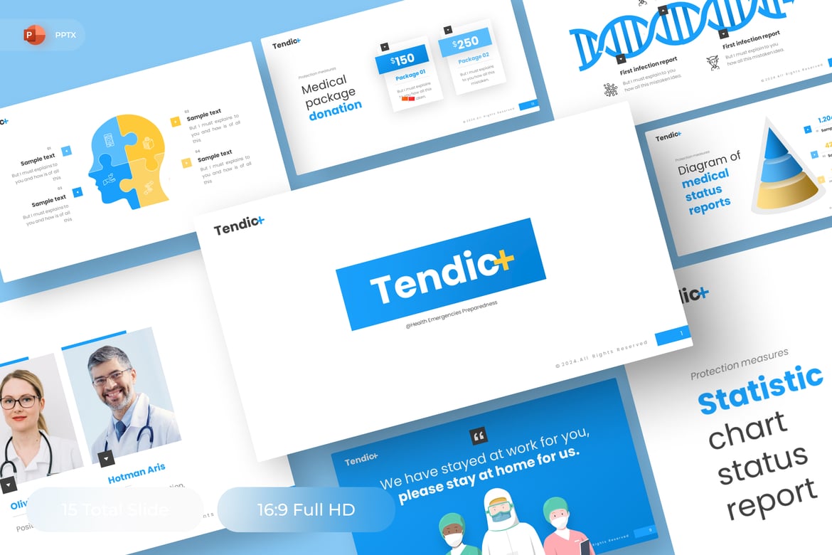 Tendic - Template PowerPoint Medis yang Menarik dan Profesional