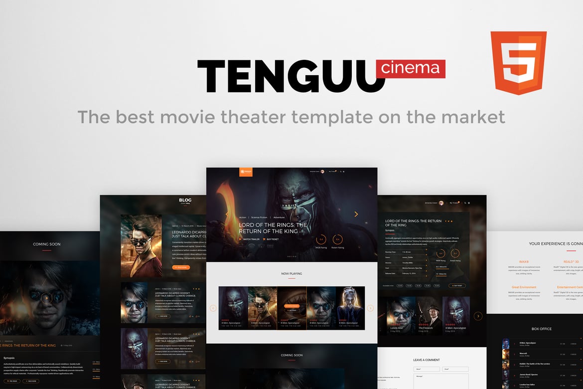 Template Website Bioskop Tenguu - Solusi Kreatif untuk Bisnis Film Anda