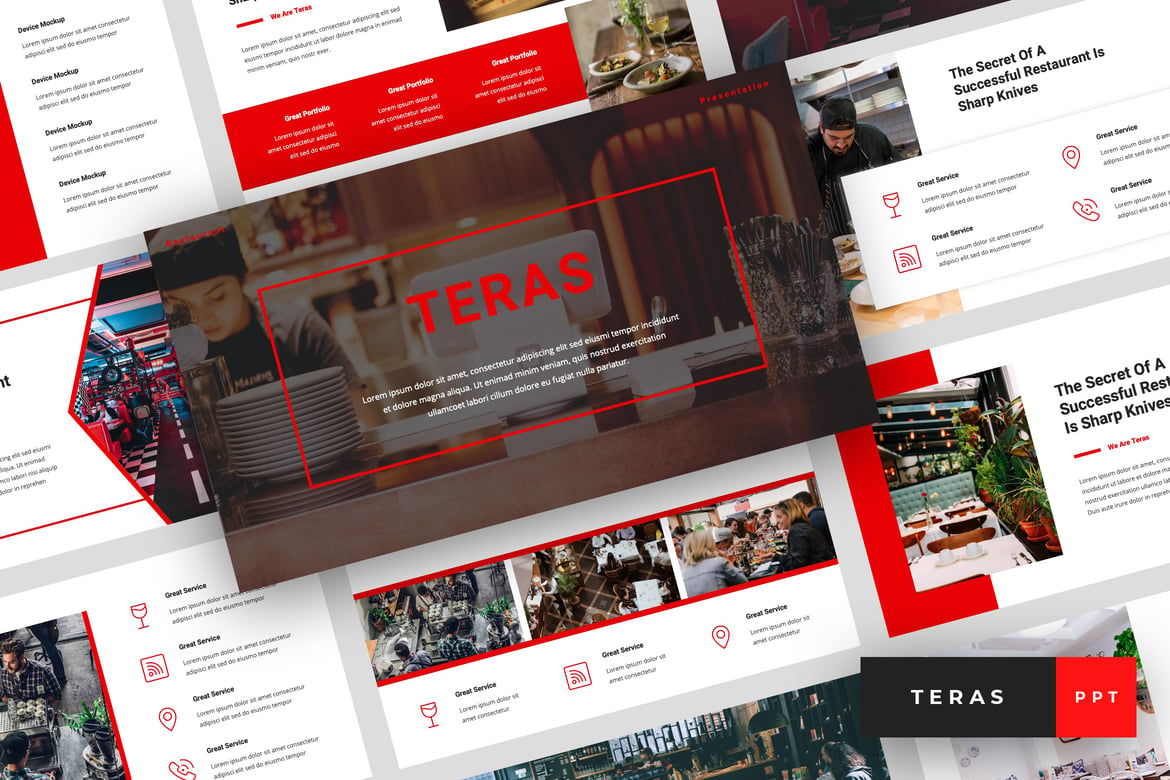 Teras - Template PowerPoint Restoran yang Menarik dan Profesional