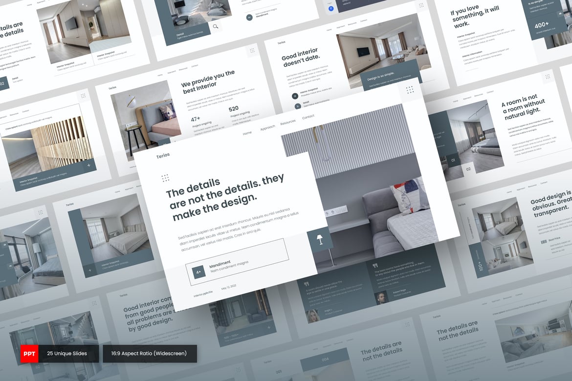 Template Presentasi PowerPoint Terios - Katalog Produk Menarik