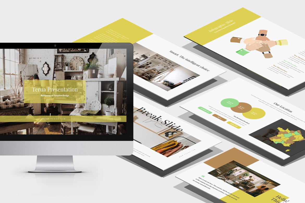 Template PowerPoint Terua: Solusi Presentasi Interior yang Menarik