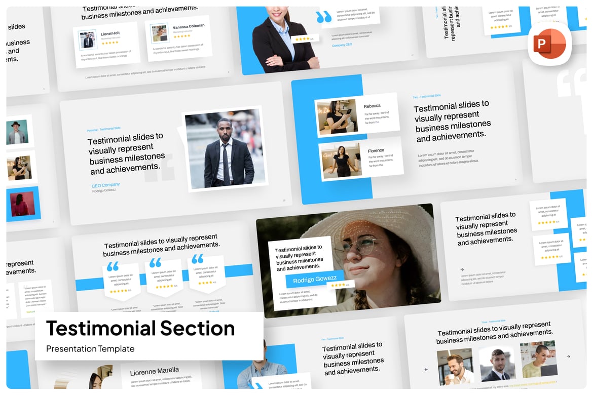 Template Presentasi Testimonial Profesional untuk Bisnis