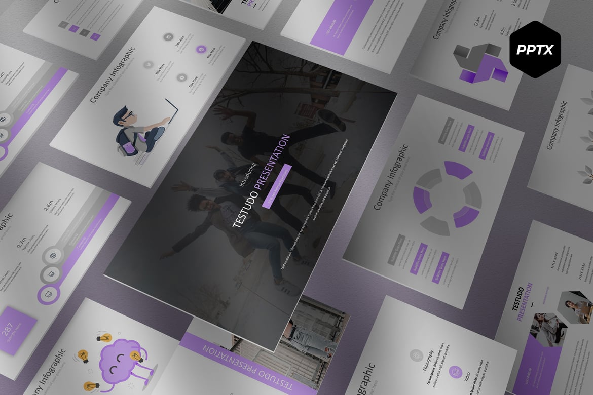 Template PowerPoint Testudo - Solusi Presentasi Profesional