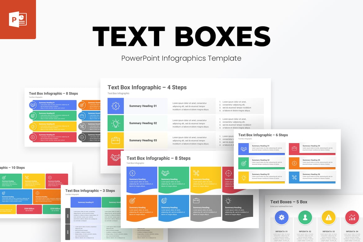 Template PowerPoint Kotak Teks yang Menarik dan Kreatif