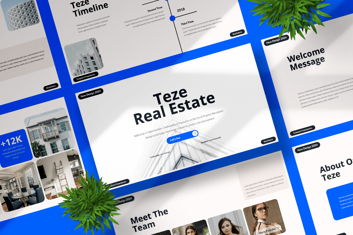 Template Presentasi Real Estate Teze yang Profesional dan Modern