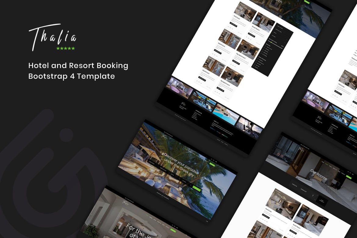 Thalia - Template Website Pemesanan Hotel dan Resor Modern