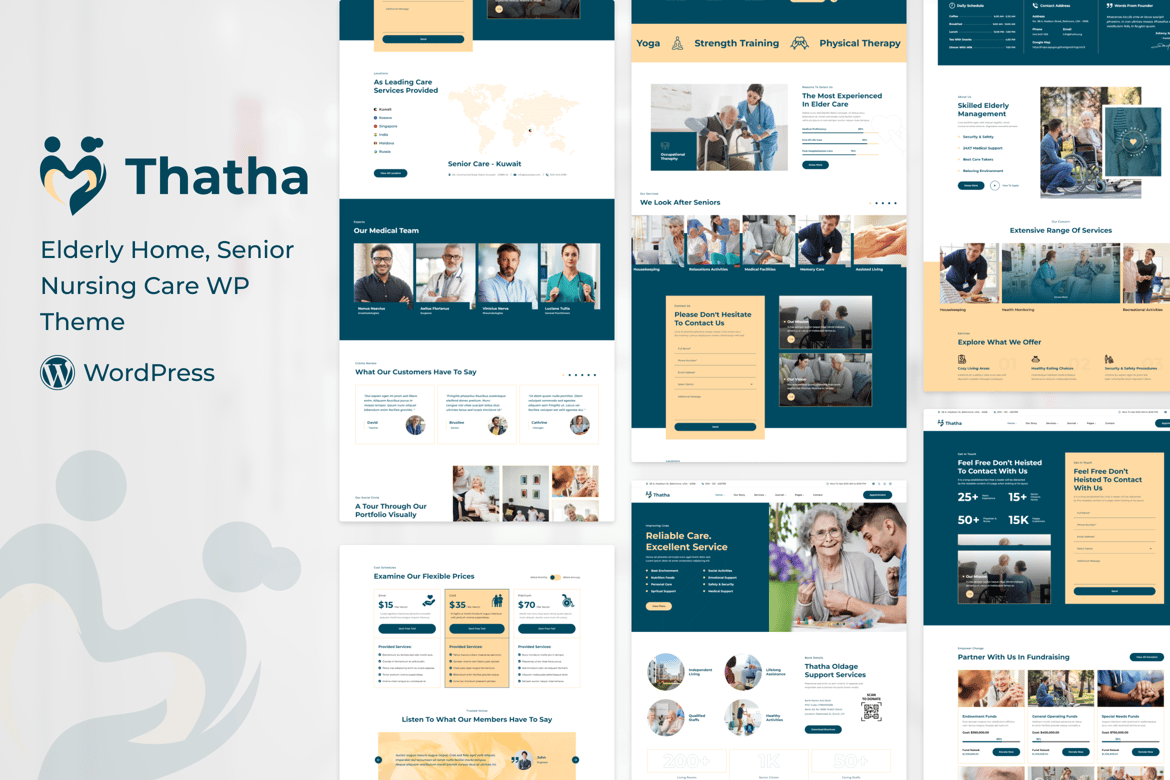 Thatha - Tema WordPress untuk Perawatan Lansia dan Panti Jompo