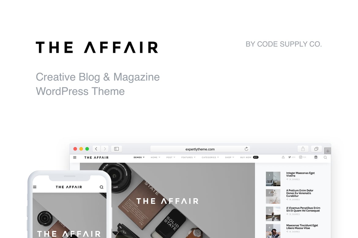 The Affair - Tema WordPress Menarik untuk Blog Pribadi