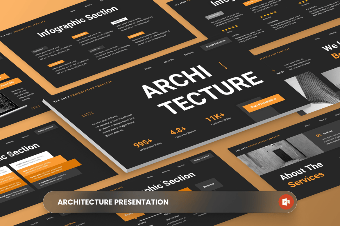 Template Presentasi Arsitektur - The Arch PowerPoint