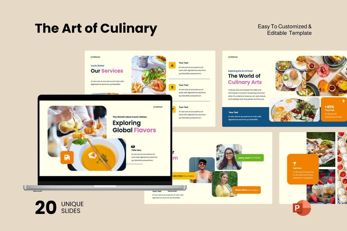 Template Presentasi Kuliner yang Menawan - Powerpoint