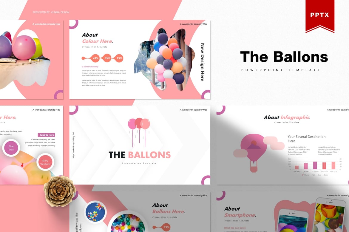 Template Presentasi PowerPoint The Ballons - Solusi Kreatif untuk Bisnis dan Pribadi