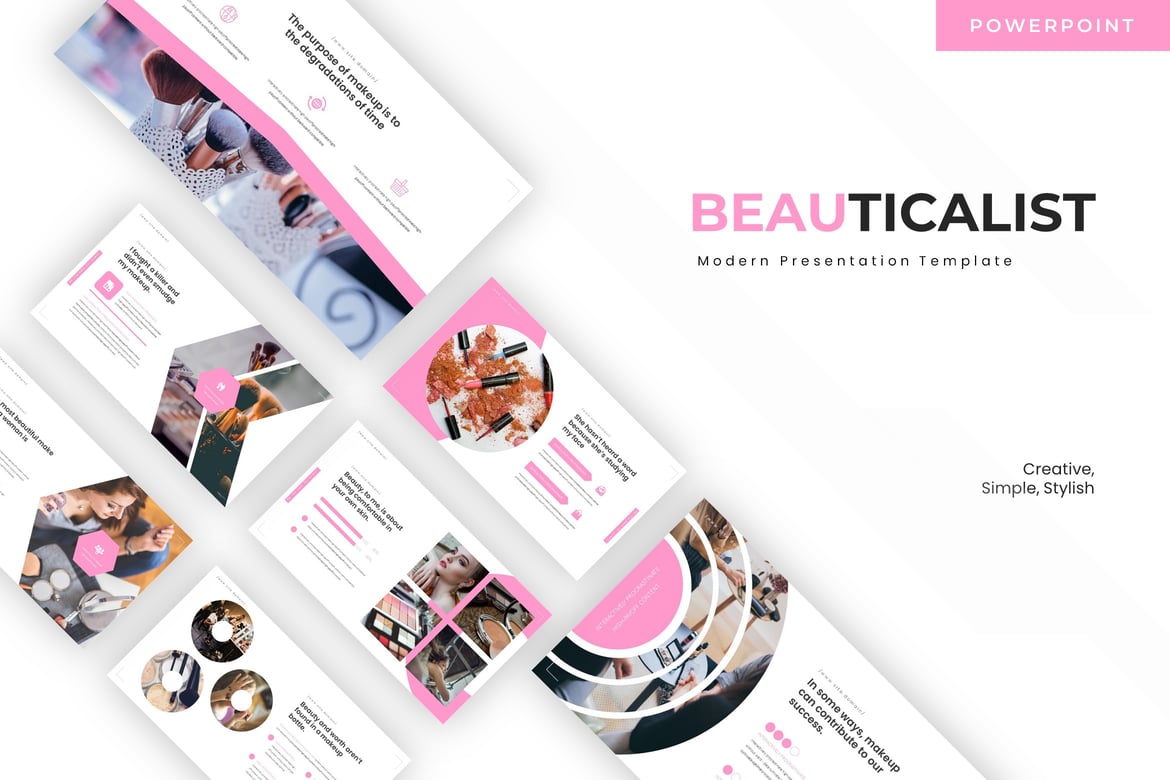 Template Powerpoint Beauticalist - Solusi Presentasi Menarik dan Profesional