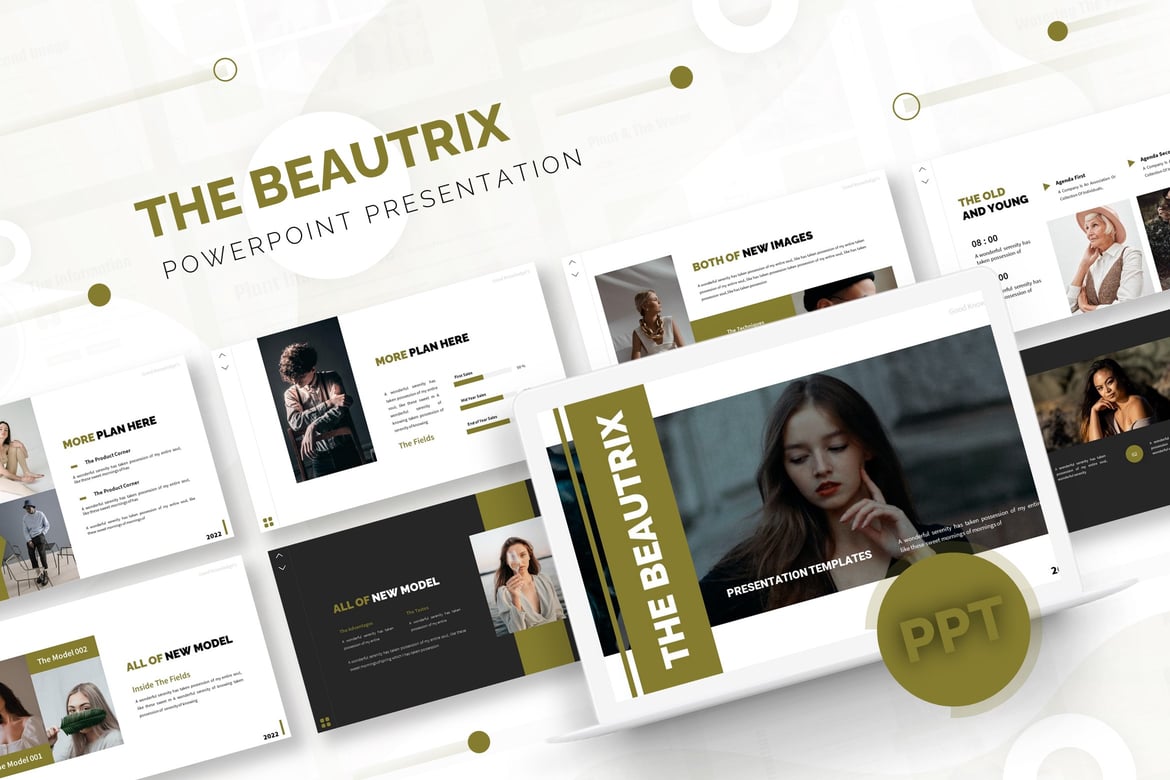 Template Presentasi Powerpoint The Beautrix yang Menawan
