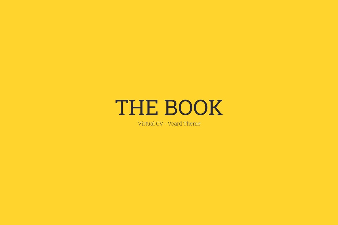 Template vCard Pribadi: The Book yang Mudah Disesuaikan