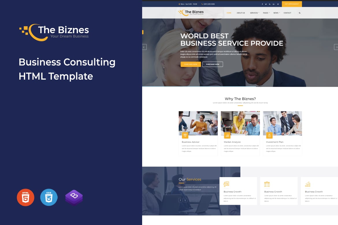 Template Web Konsultasi Bisnis - Solusi Profesional untuk Bisnis Anda